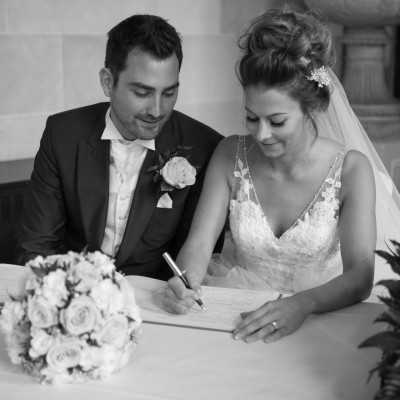 Sculpture Gallery wedding in spring.