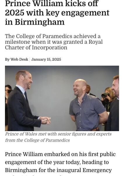 A Royal Commission: Photographing HRH Prince William at the College of Paramedics Conference