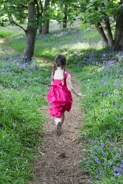 Making memories in the blue bell wood.