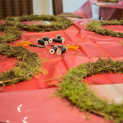 Luxury Christmas Wreaths workshop at Woburn Hotel
