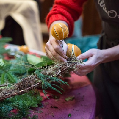 Luxury Christmas Wreaths workshop at Woburn Hotel