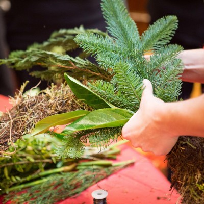 Luxury Christmas Wreaths workshop at Woburn Hotel